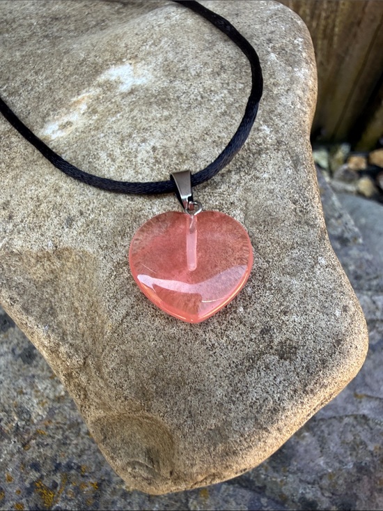 Jewelry - Pink Heart Pendant Necklace - Women Jewelry
